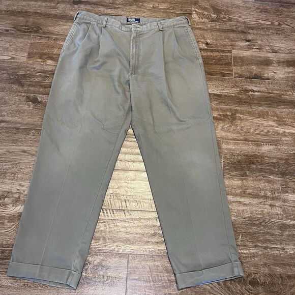 Polo by Ralph Lauren Other - VTG Polo Ralph Lauren Pants Mens 42x32 Green Pant Pleated Cuffed Classic 90s